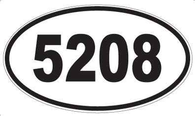5208 - Oval Sticker