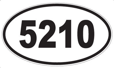 5210 - Oval Sticker