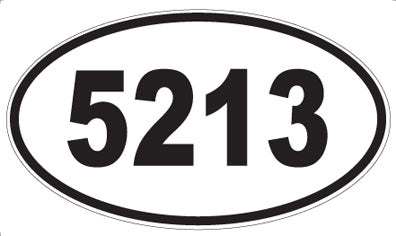 5213 - Oval Sticker