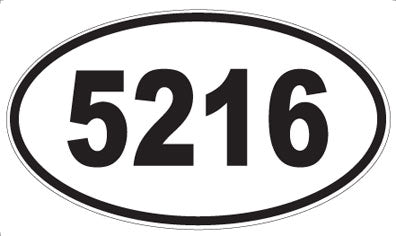 5216 - Oval Sticker