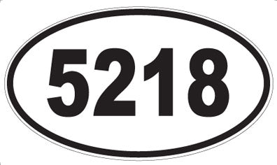 5218 - Oval Sticker