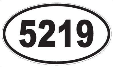 5219 - Oval Sticker