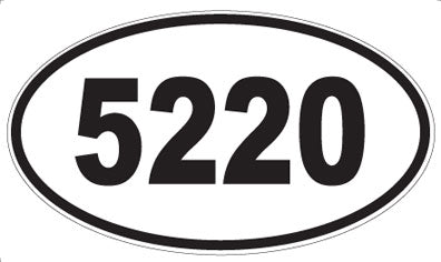 5220 - Oval Sticker