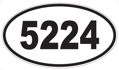 5224 - Oval Sticker