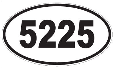 5225 - Oval Sticker