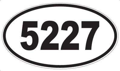 5227 - Oval Sticker