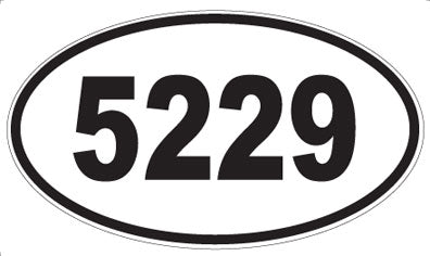 5229 - Oval Sticker