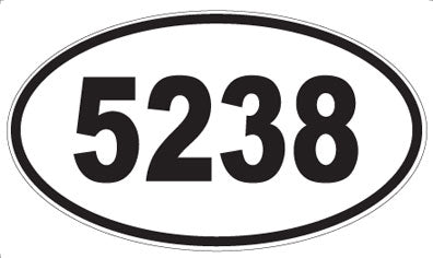 5238 - Oval Sticker