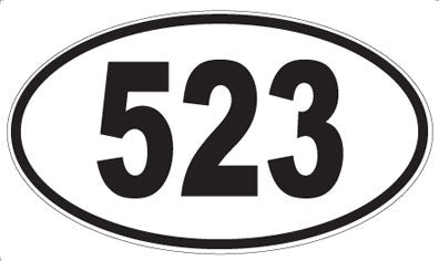 523 - Oval Sticker