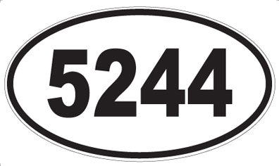5244 - Oval Sticker