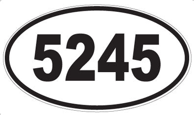 5245 - Oval Sticker