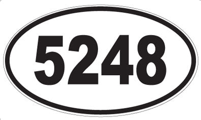 5248 - Oval Sticker