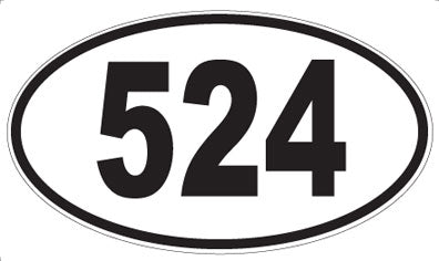 524 - Oval Sticker