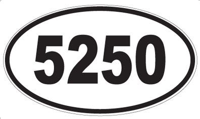 5250 - Oval Sticker