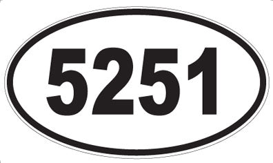 5251 - Oval Sticker
