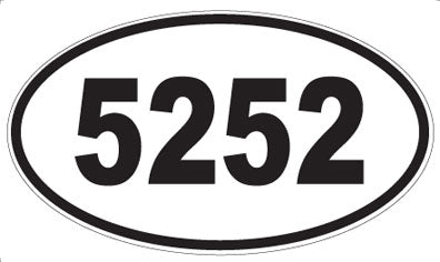 5252 - Oval Sticker