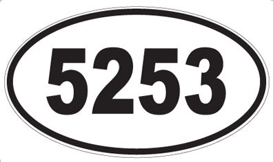 5253 - Oval Sticker