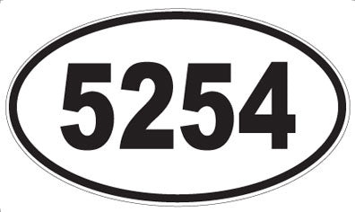 5254 - Oval Sticker