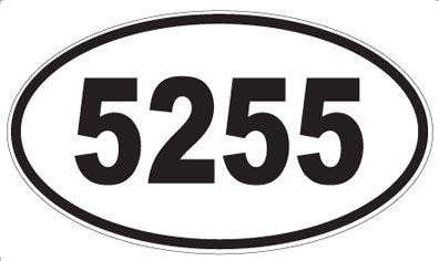 5255 - Oval Sticker