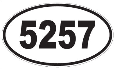5257 - Oval Sticker