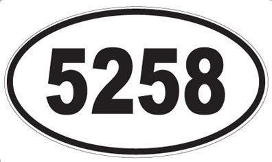 5258 - Oval Sticker