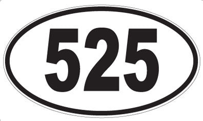 525 - Oval Sticker
