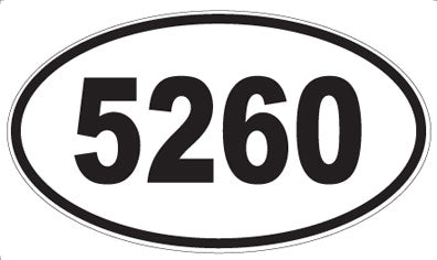 5260 - Oval Sticker