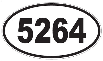 5264 - Oval Sticker