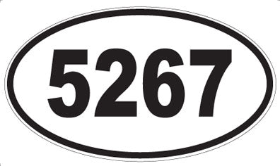5267 - Oval Sticker