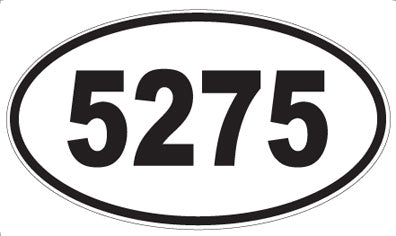 5275 - Oval Sticker