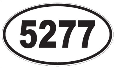 5277 - Oval Sticker