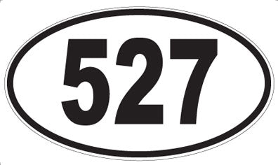 527 - Oval Sticker