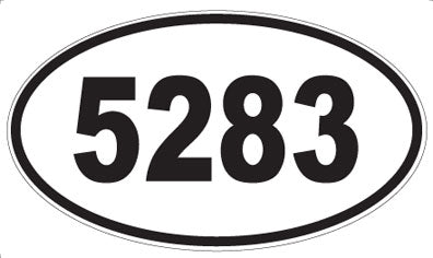 5283 - Oval Sticker