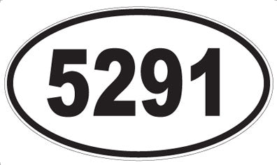 5291 - Oval Sticker
