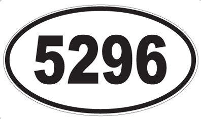 5296 - Oval Sticker