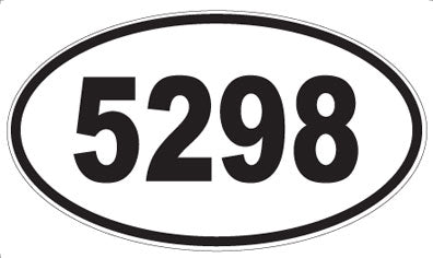 5298 - Oval Sticker