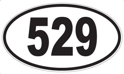 529 - Oval Sticker