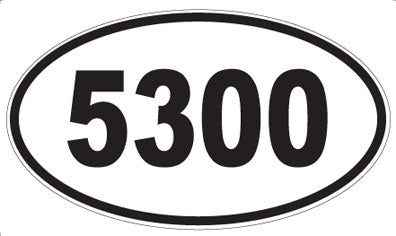 5300 - Oval Sticker