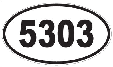 5303 - Oval Sticker