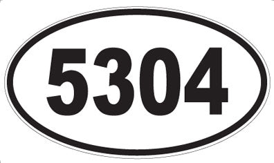 5304 - Oval Sticker