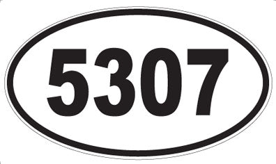 5307 - Oval Sticker
