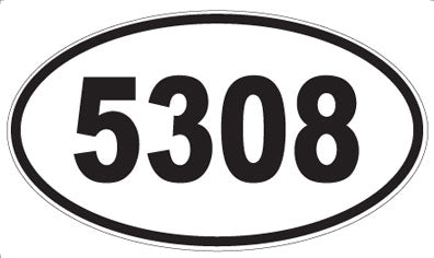 5308 - Oval Sticker