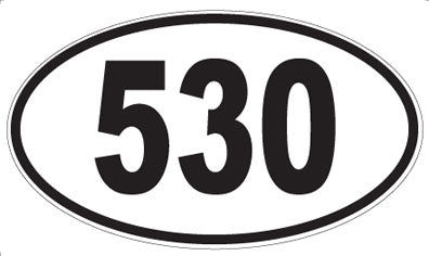 530 - Oval Sticker