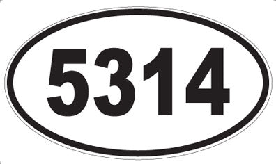 5314 - Oval Sticker