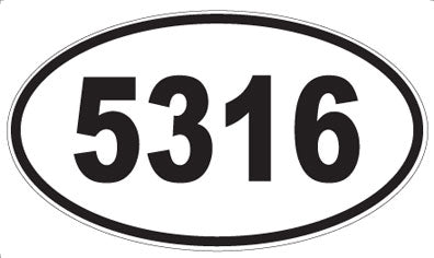 5316 - Oval Sticker