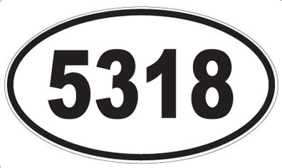 5318 - Oval Sticker