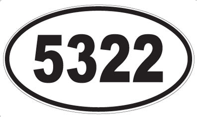 5322 - Oval Sticker
