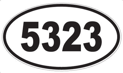 5323 - Oval Sticker