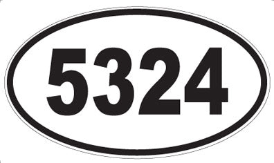 5324 - Oval Sticker