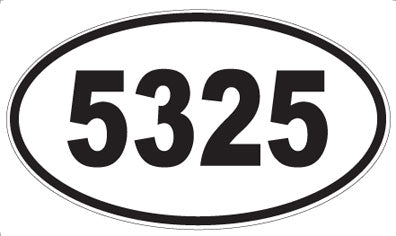 5325 - Oval Sticker